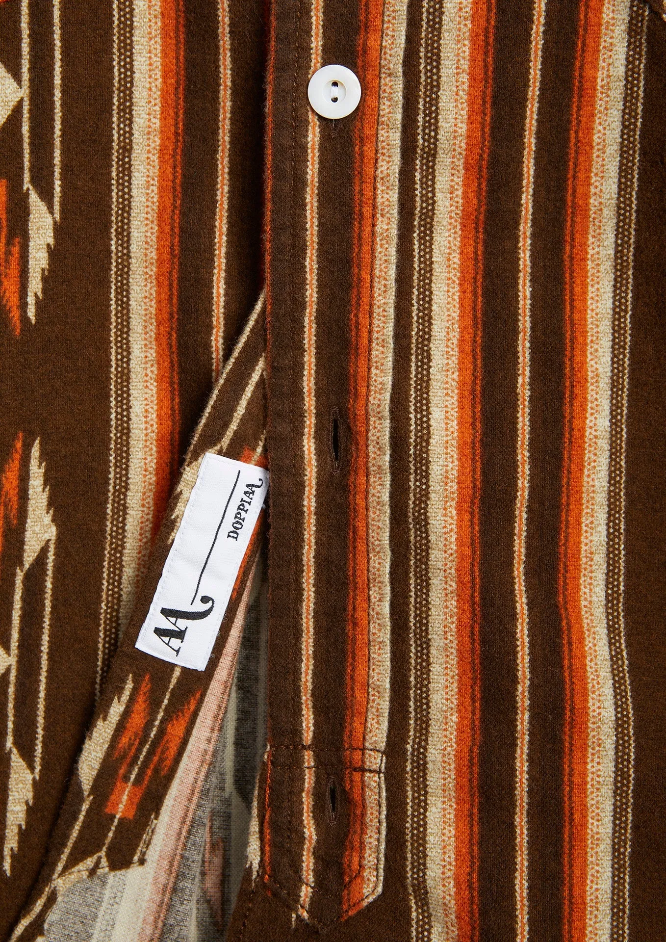 AANTERO NAVAJO ORANGE COTTON FLANNEL SHIRT