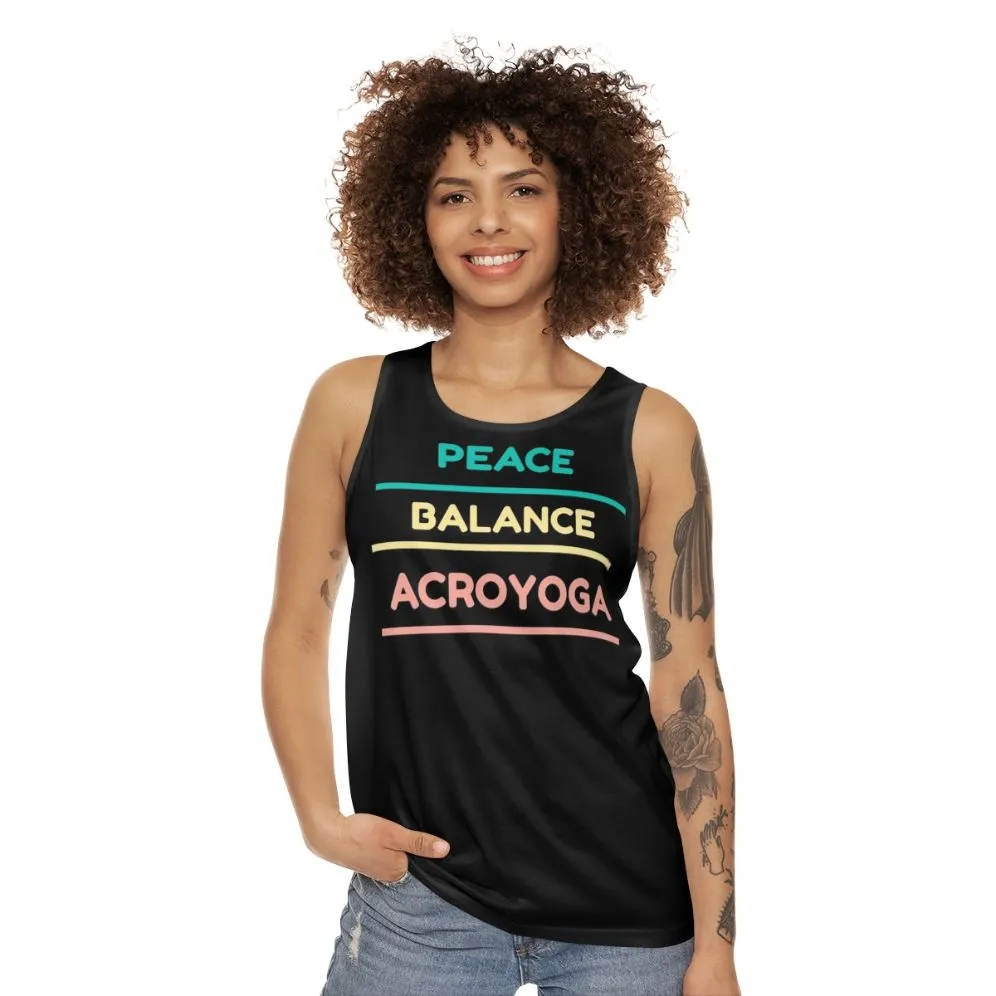 Acroyoga Yoga Unisex Tank Top for Fitness and Workout