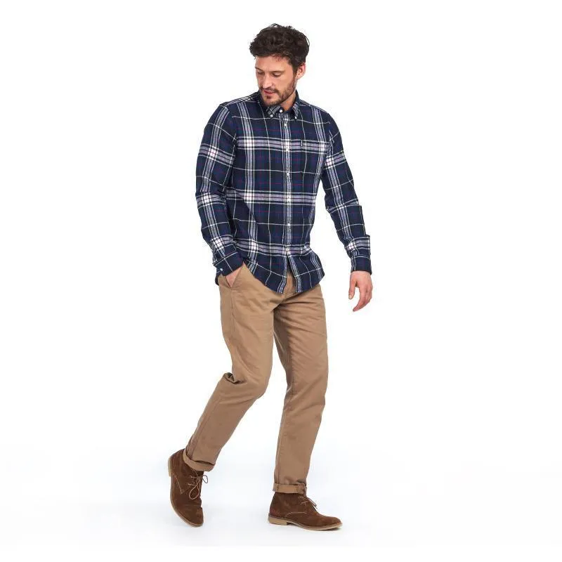 Barbour Highland Check 34 Mens Tailored Shirt - Navy