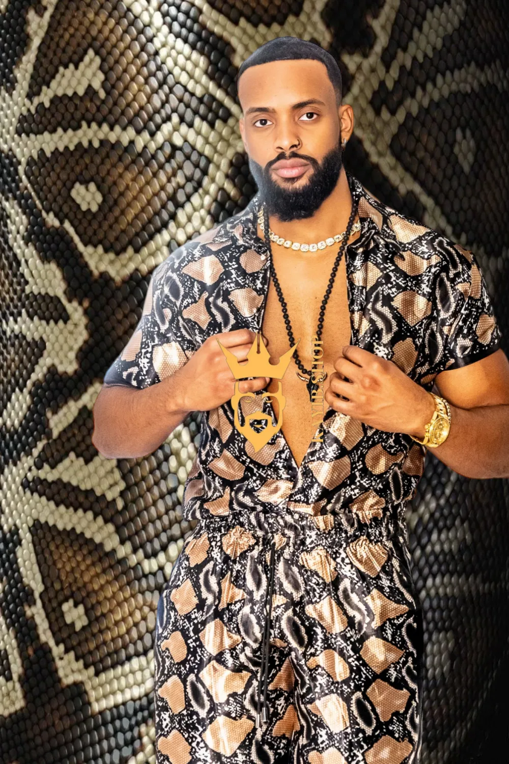 Barocco Print Silk Beachwear Set - Elevate Your Summer Style with Luxury and Sophistication