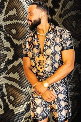 Barocco Print Silk Beachwear Set - Elevate Your Summer Style with Luxury and Sophistication