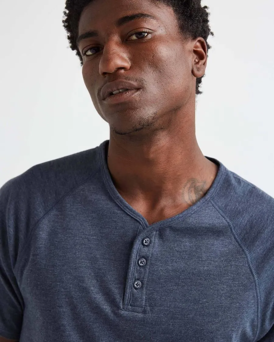 Baseball Henley Tee (Blue Nights)