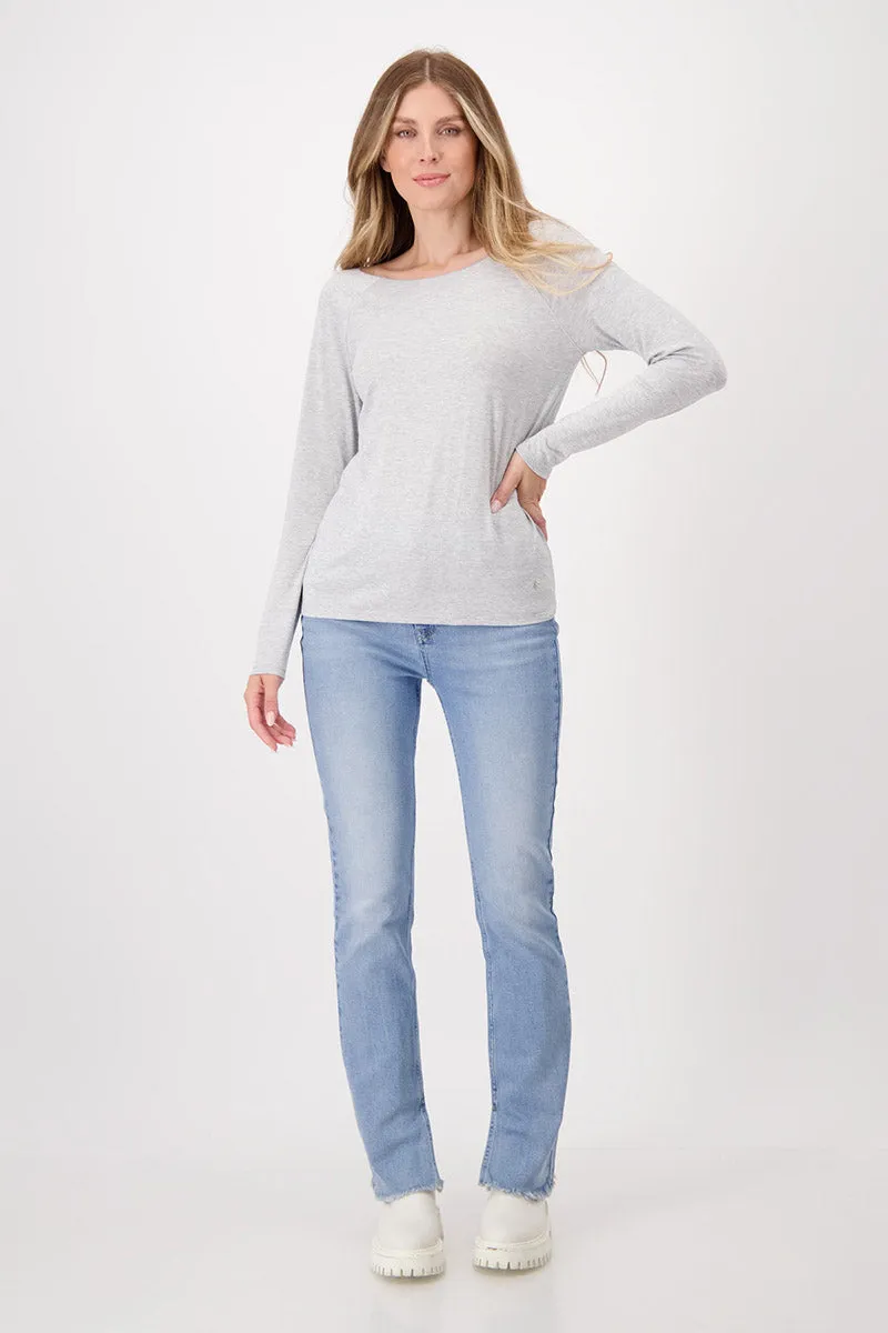 Basic Lurex T-shirt 807717MNR in Cloud Melange by Monari