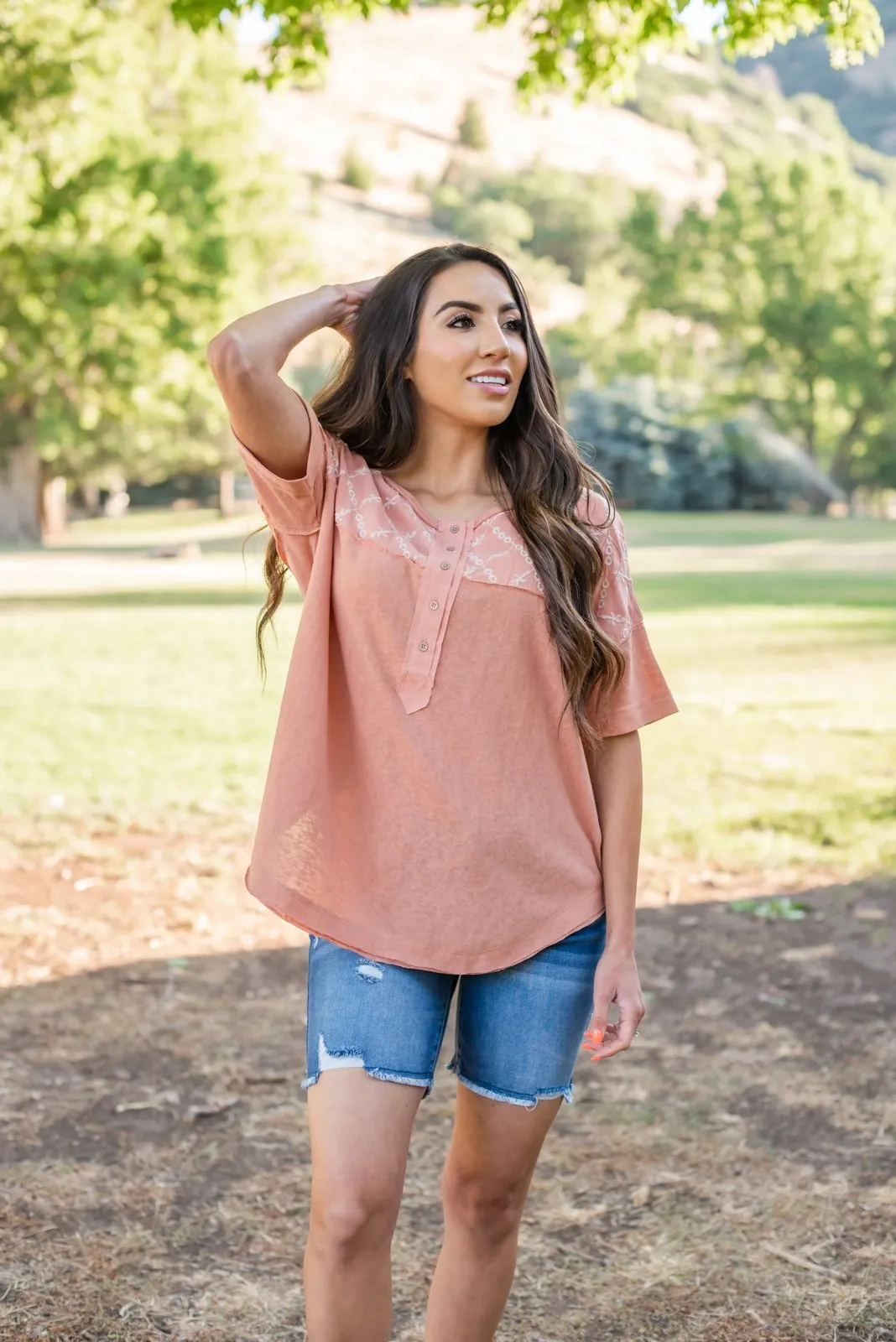 Better Days Color Block Henley