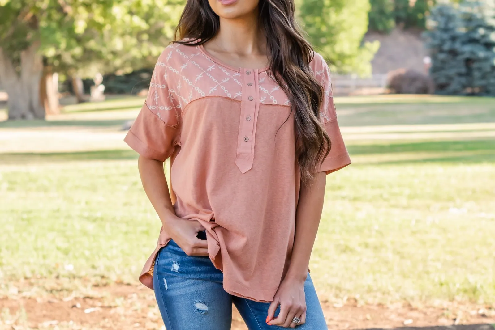 Better Days Color Block Henley