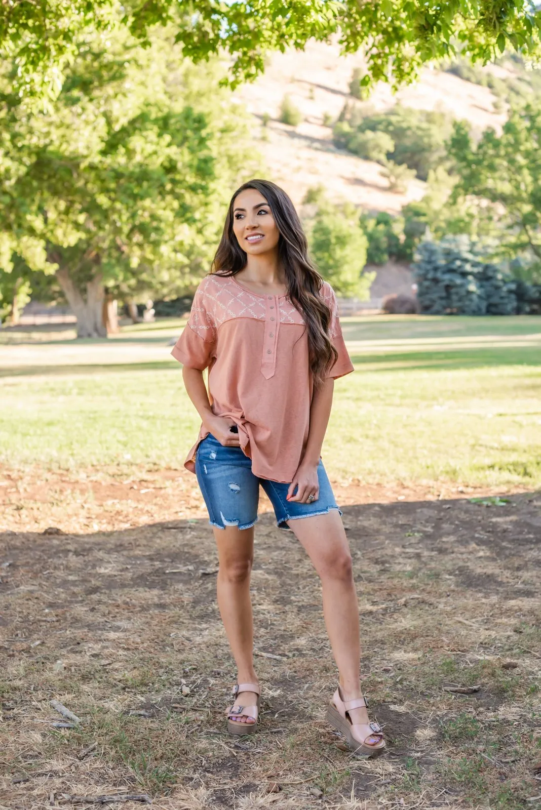 Better Days Color Block Henley