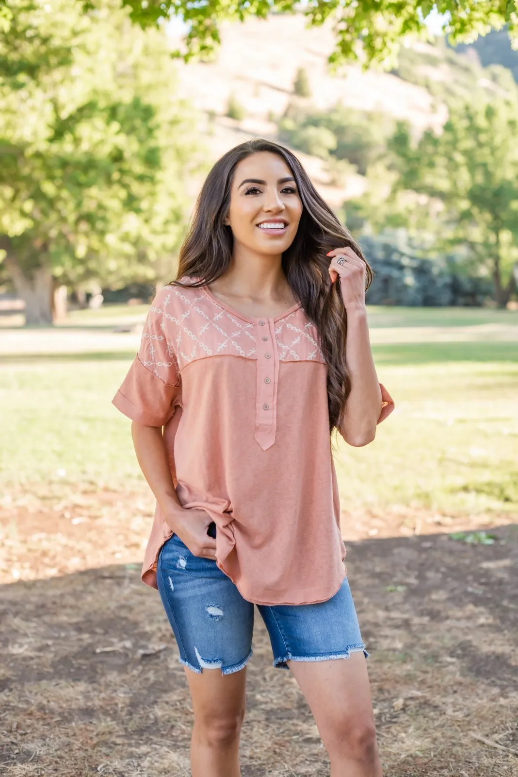 Better Days Color Block Henley