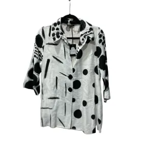 Black and White Shirt With Polka Dot Patterns