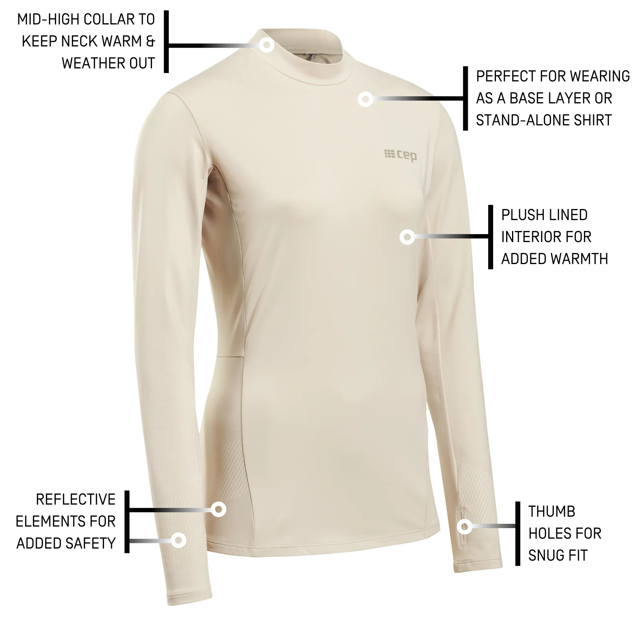 Cold Weather Long Sleeve Shirt, Women