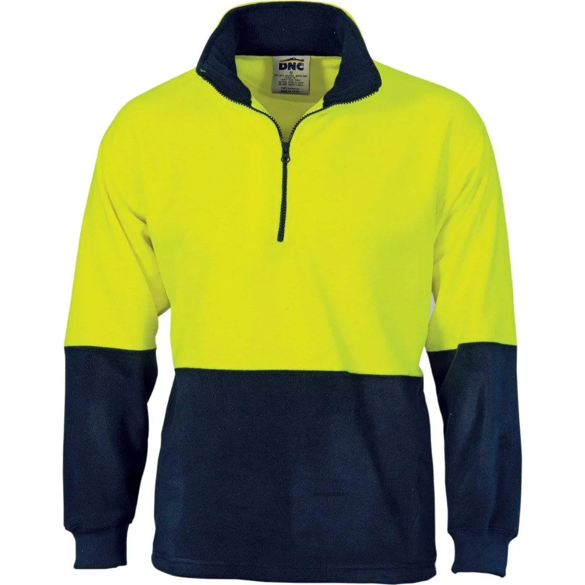 Dnc Workwear Hi-vis Two-tone 1/2 Zip Polar Fleece  - 3825