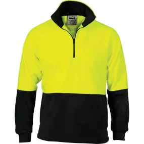 Dnc Workwear Hi-vis Two-tone 1/2 Zip Polar Fleece  - 3825