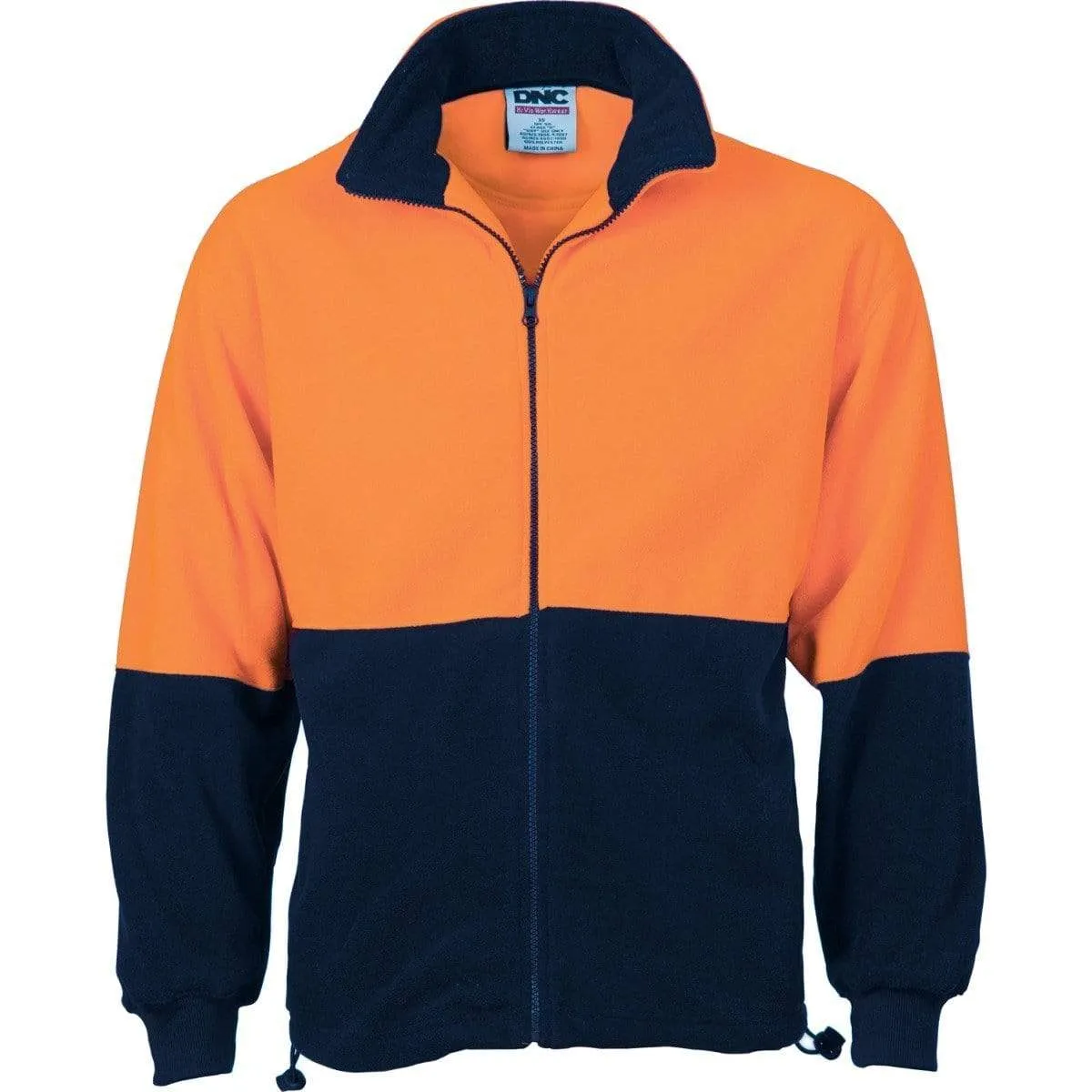 Dnc Workwear Hi-vis Two Tone Full Zip Polar Fleece - 3827