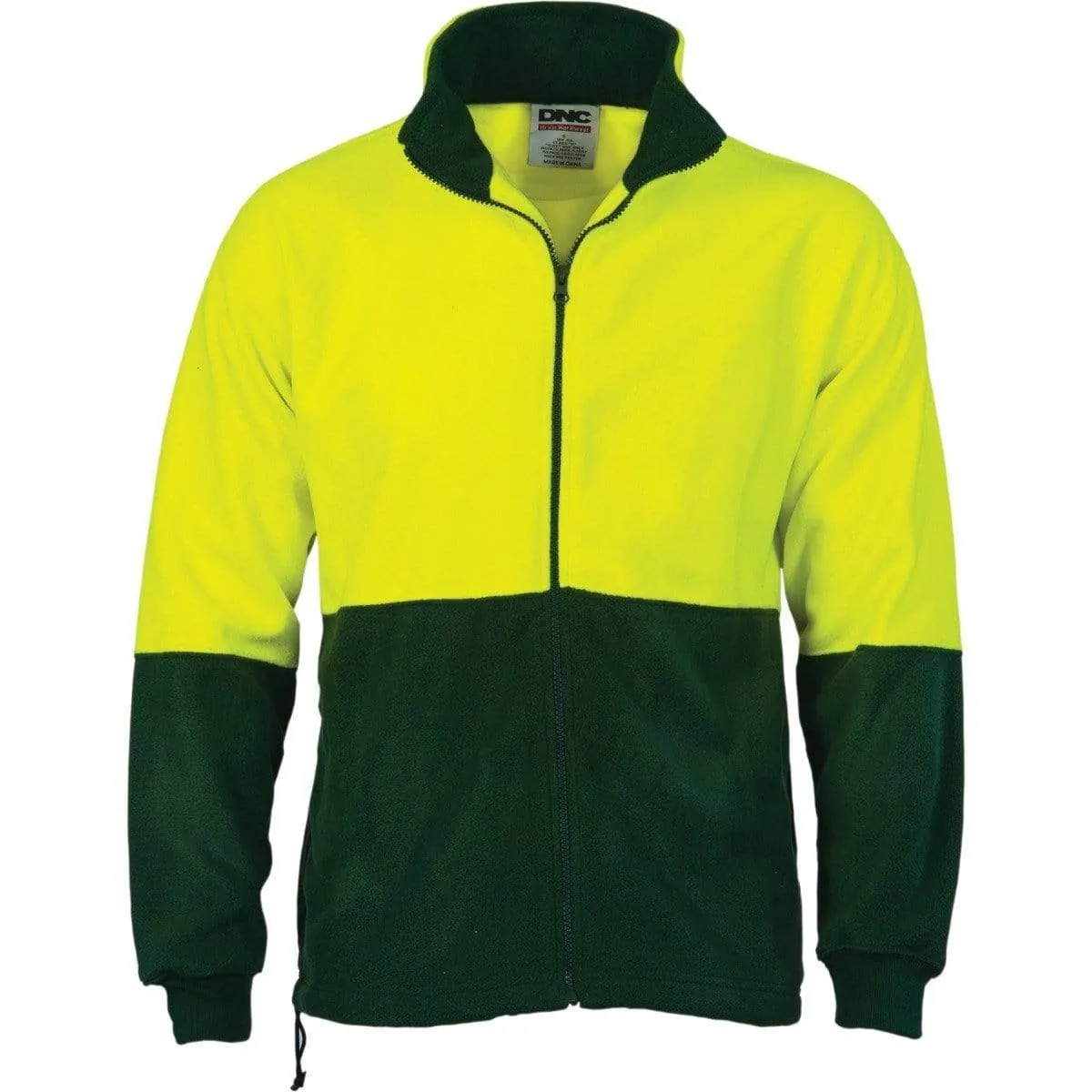 Dnc Workwear Hi-vis Two Tone Full Zip Polar Fleece - 3827