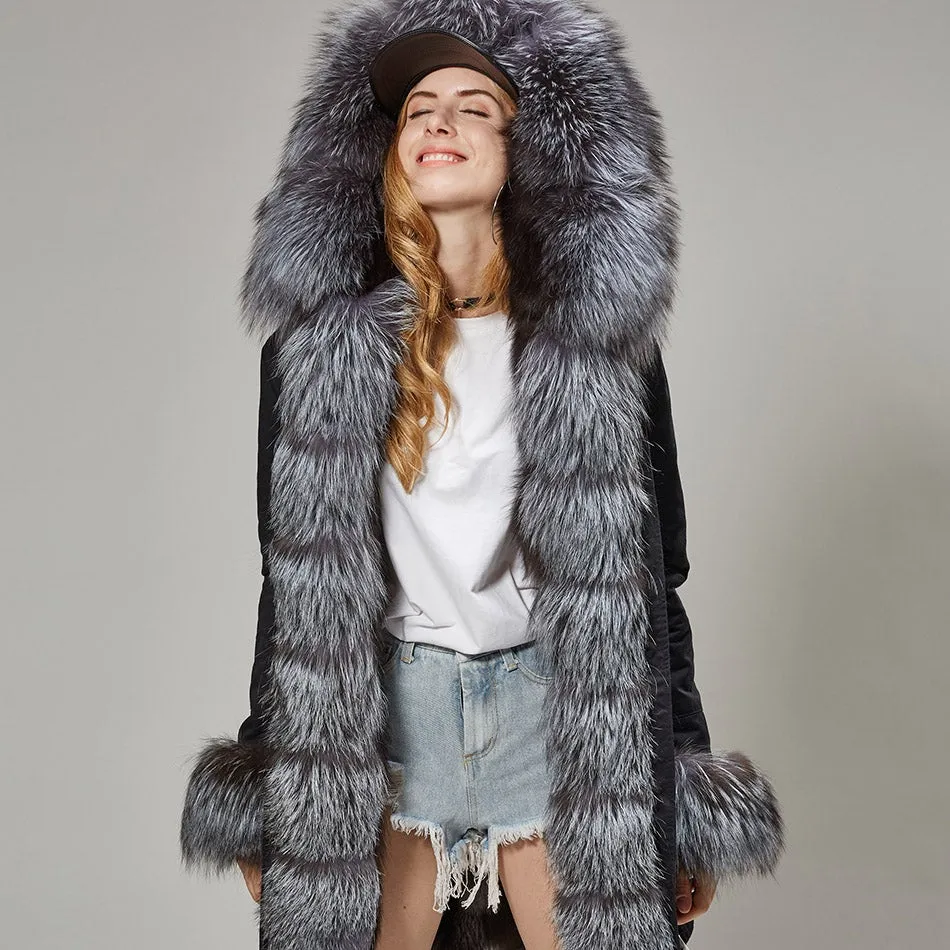 Echtpelz-Parka "Dark Fox“