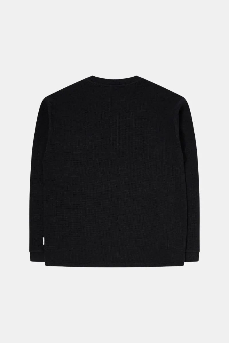 Edwin Waffle Dizzy II Long Sleeve T-shirt (Black)