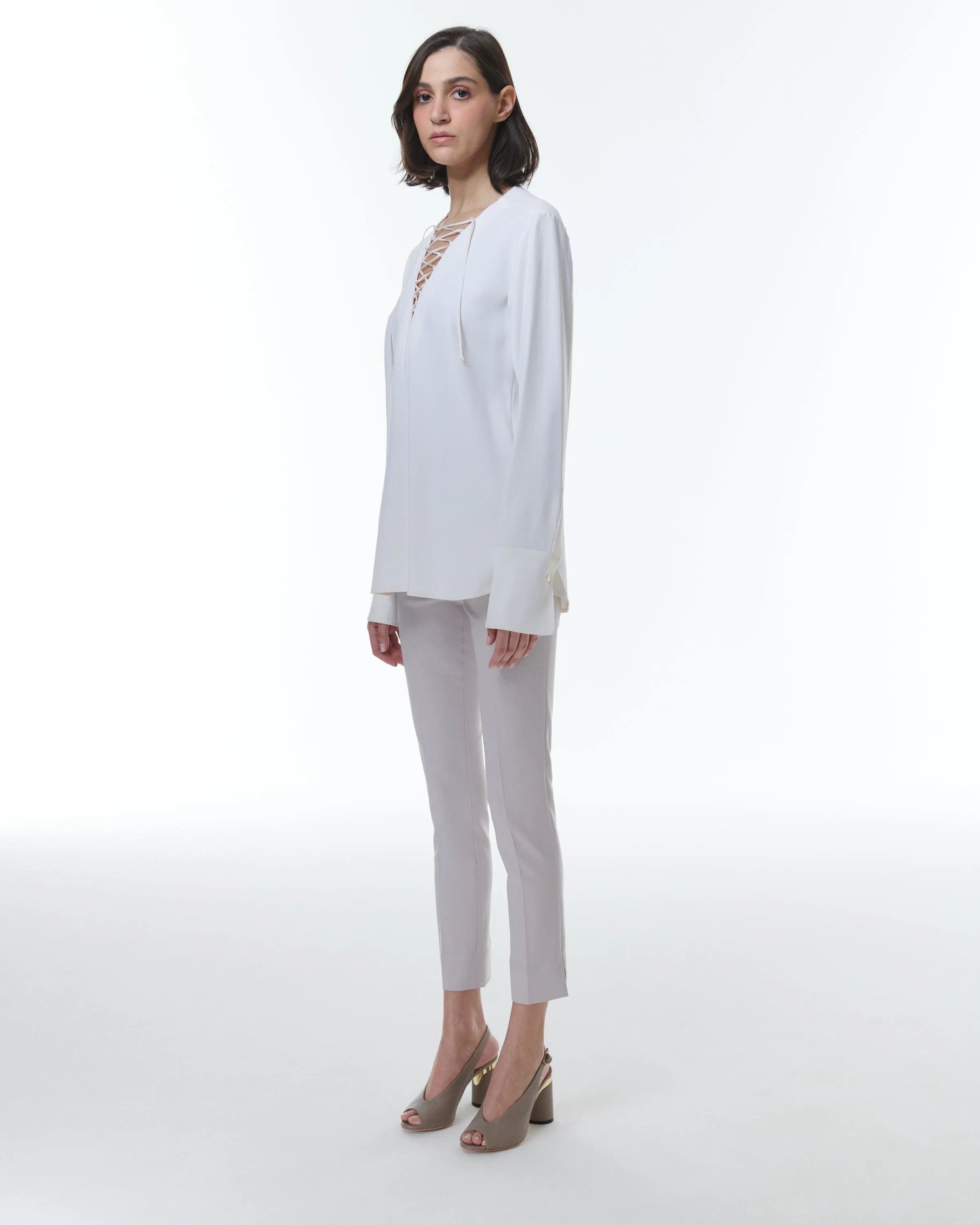 Eudora Lace-Up Blouse