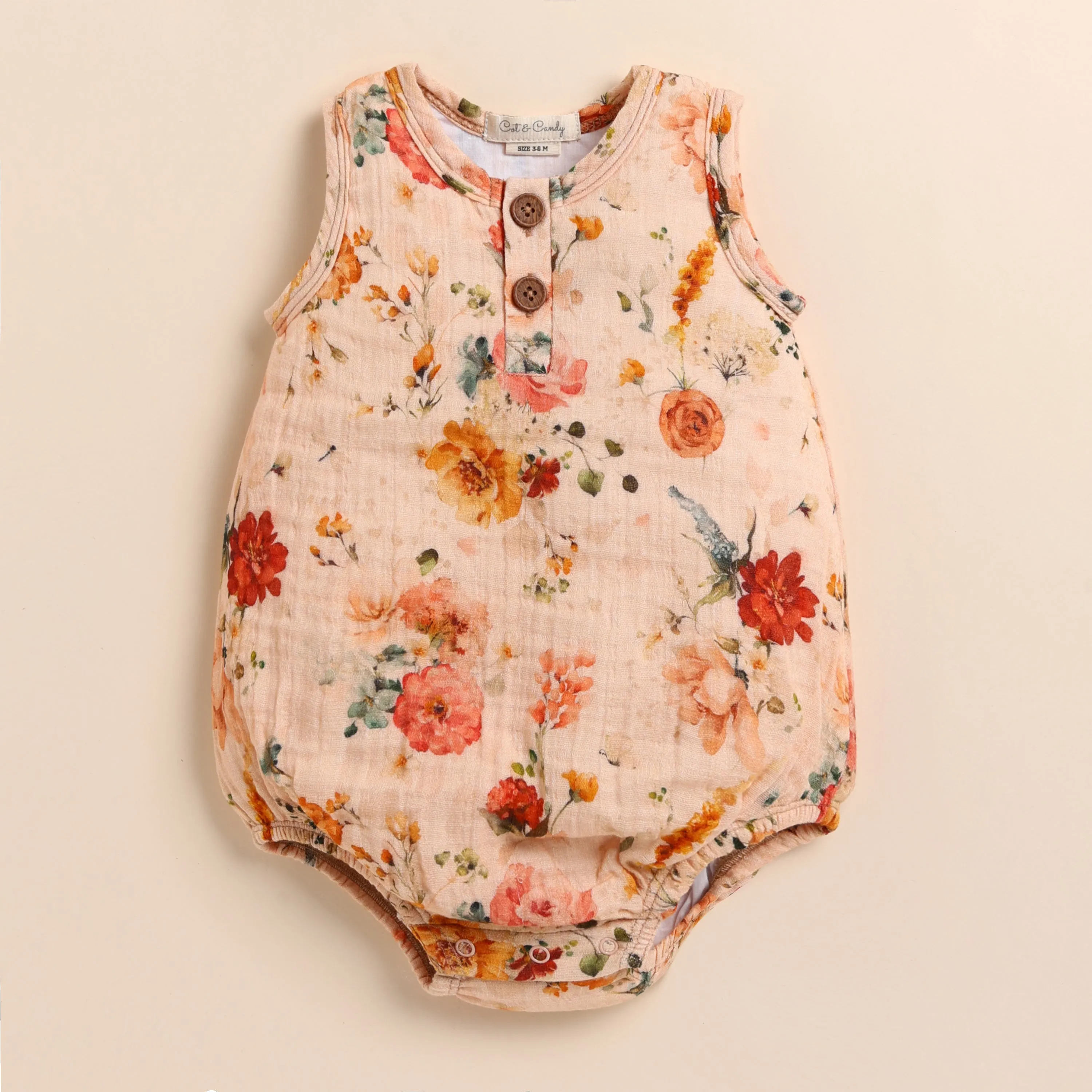 Flora Organic Muslin Bubble Romper