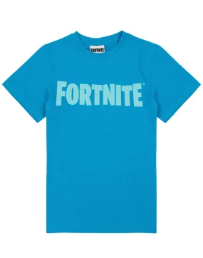 Fortnite Logo Boys Blue OR Black T-Shirt Battle Royale Kids Tee