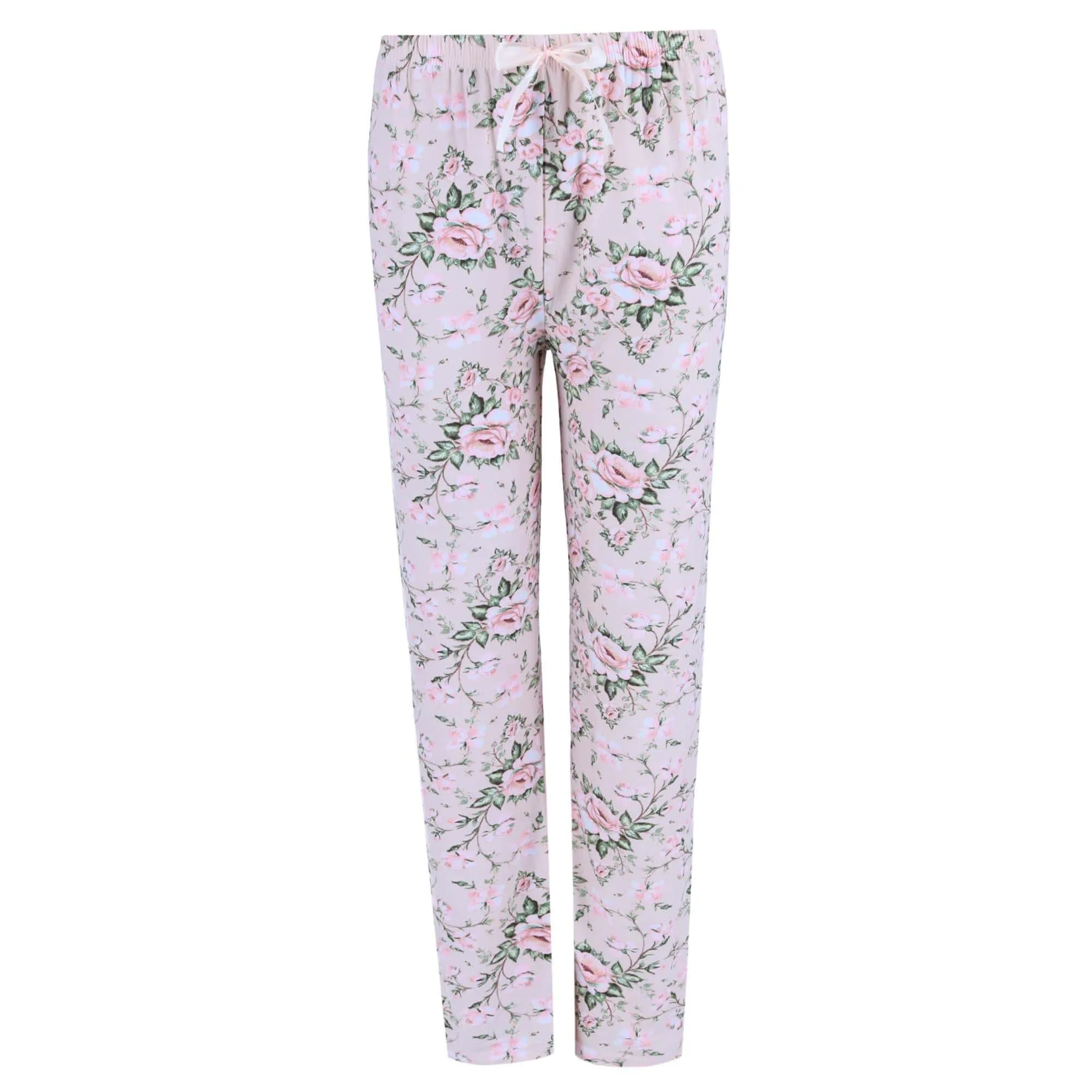 Gabriella Women's Long Sleeve & Pant Pink Floral Set
