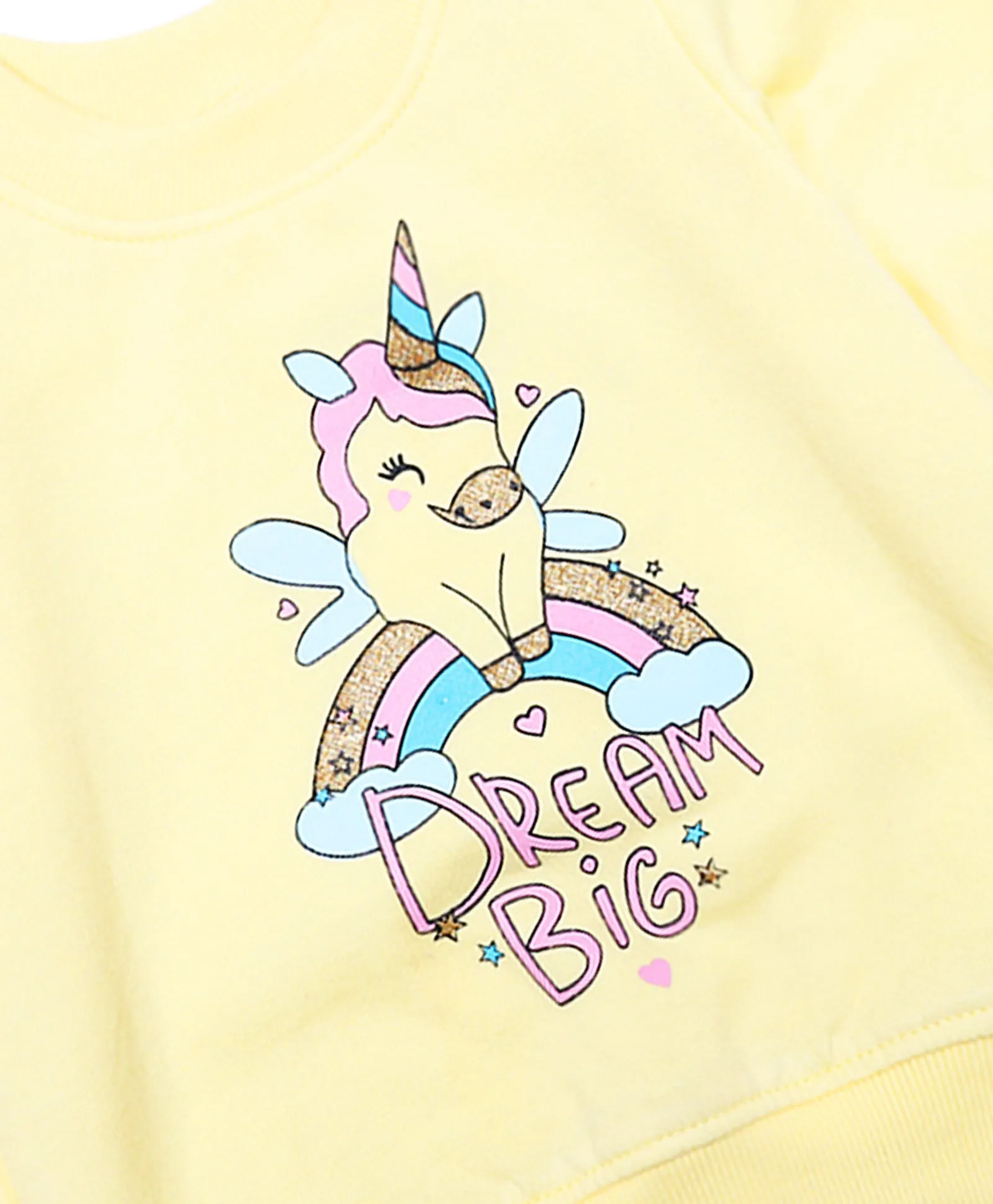 Girls Printed T-Shirt With Pyjamas - Ps Peaches