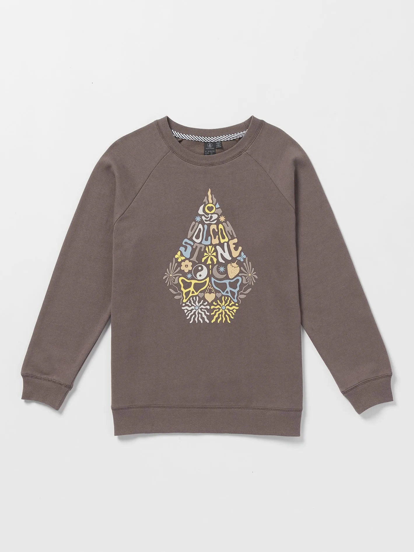 Girls Truly Stokin Boyfriend Crew Sweatshirt - Slate Grey