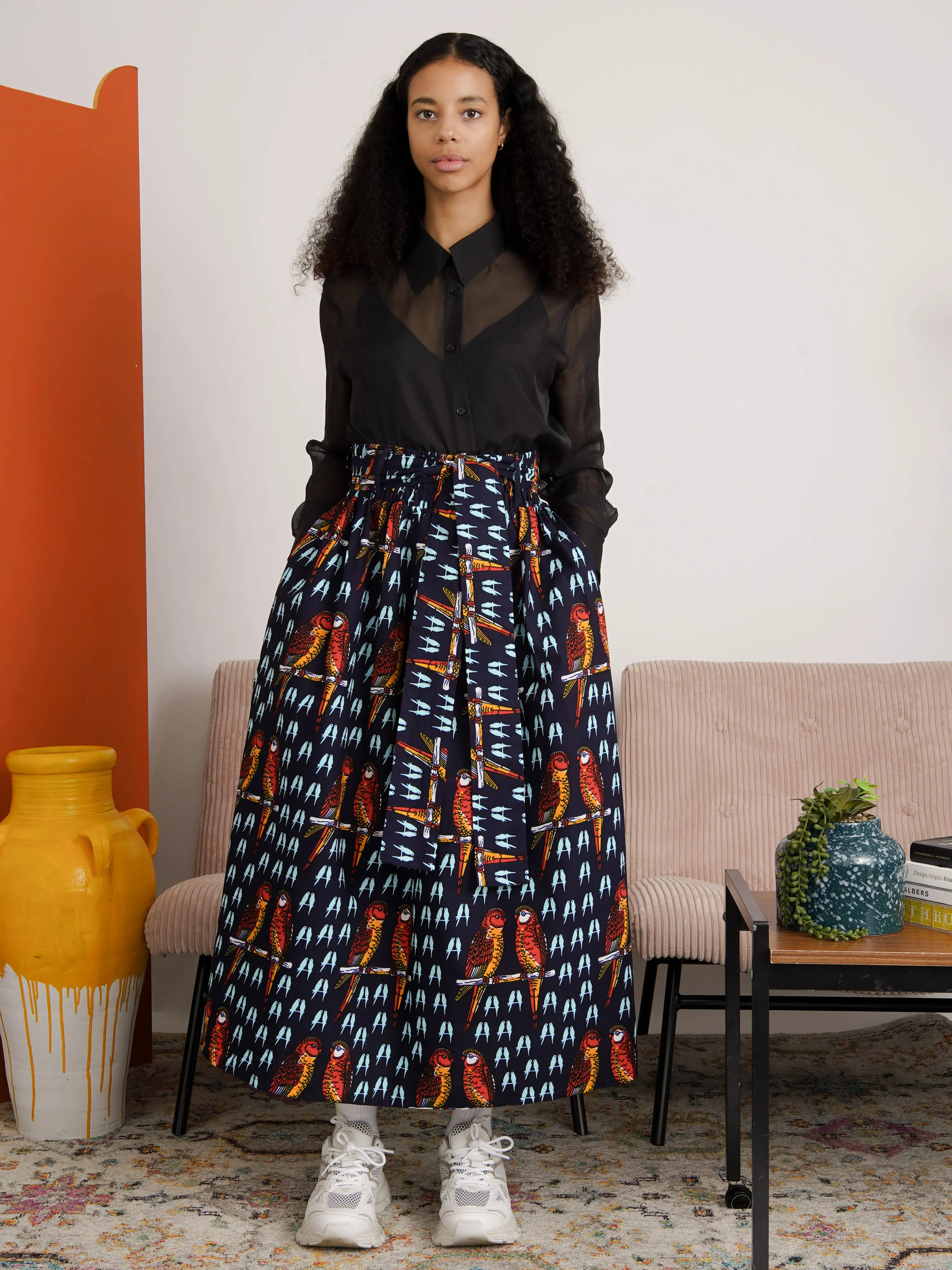 Helen Cotton Midi Skirt