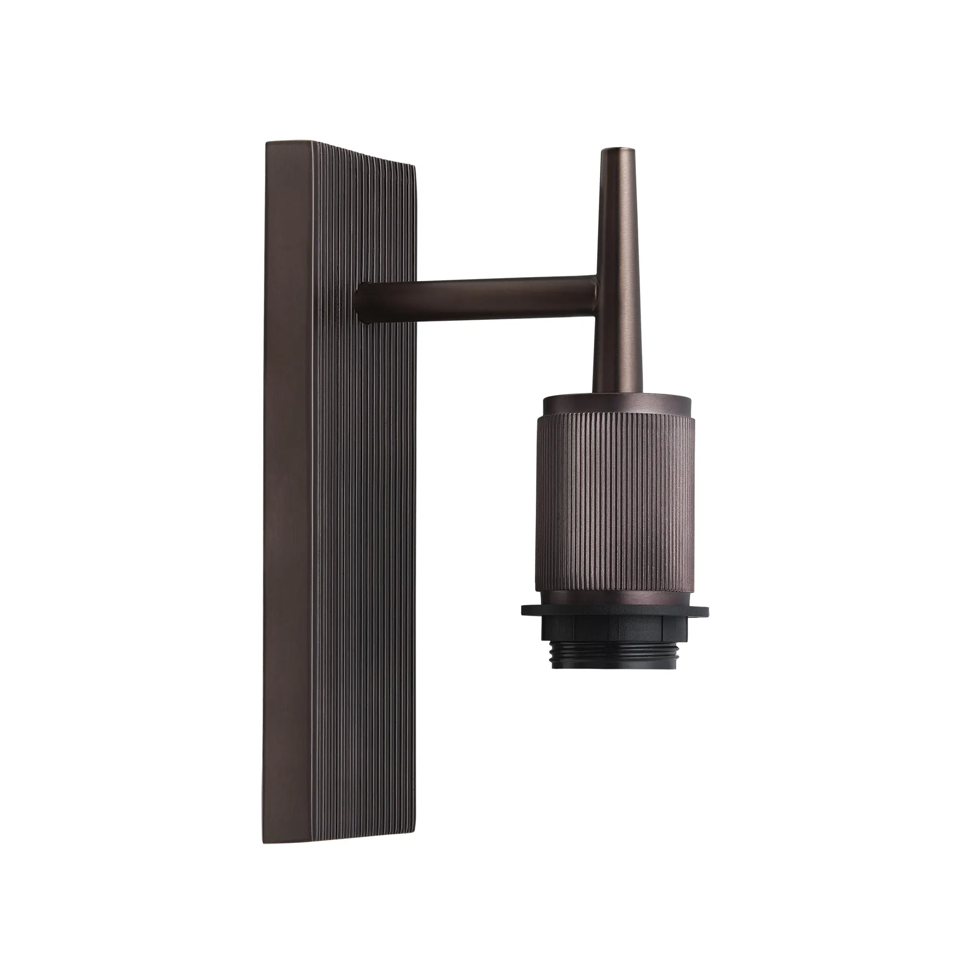 Henley Smoked Glass Globe Wall Light - 7 Inch - Mocha