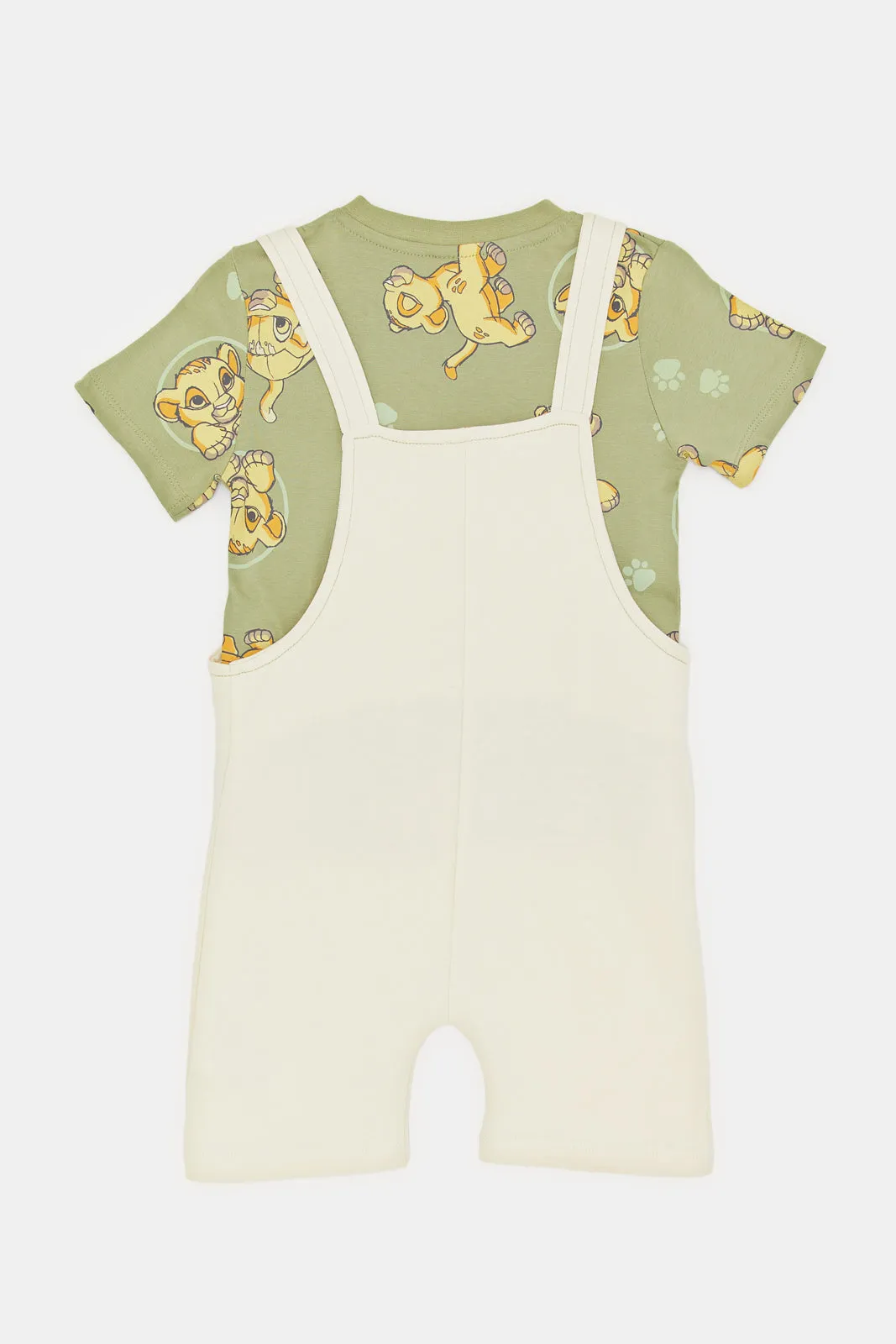 Infant Boys Green Lion King Dungaree Set (2 Piece)