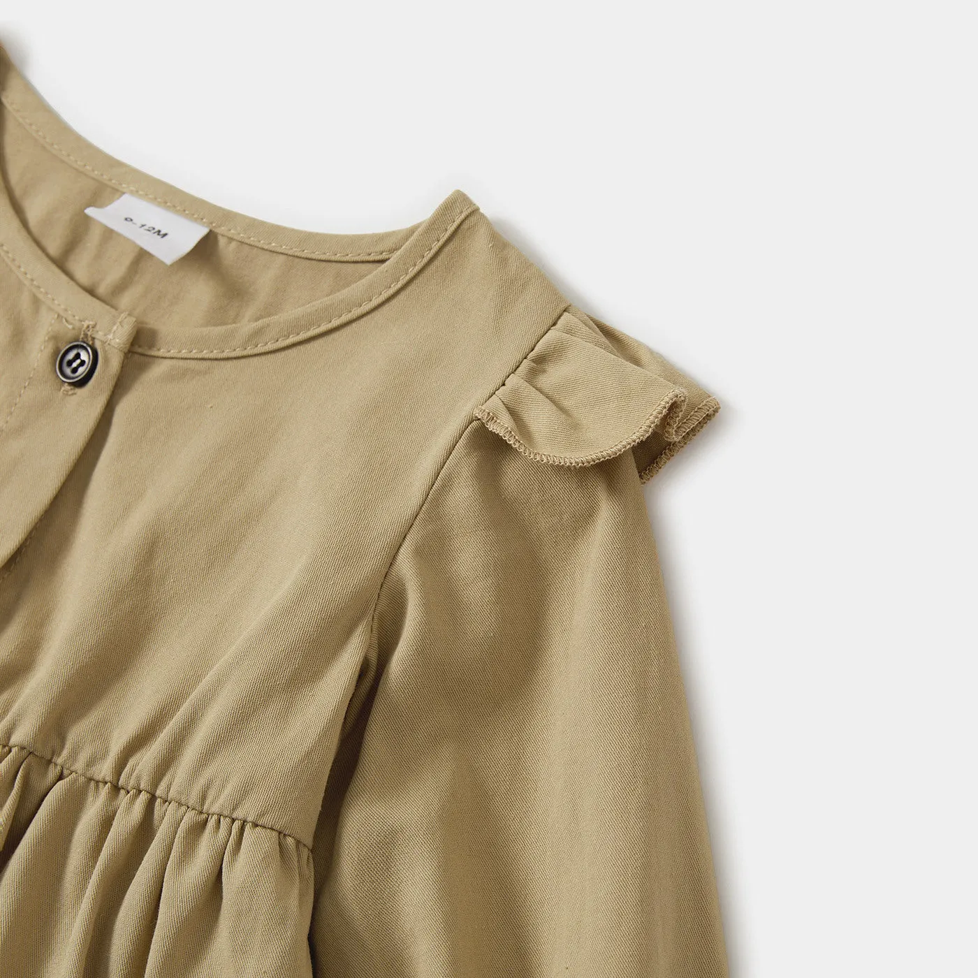 khaki Button Up Dress for Mom and Me