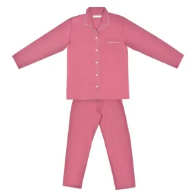 Ladies Pyjamas Brushed Cotton Red - Russo