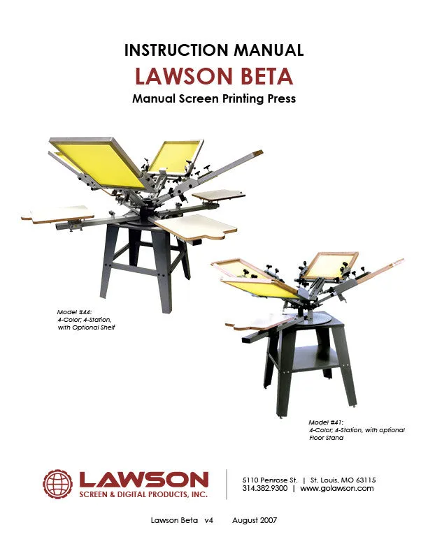 Manual T-Shirt Press Instruction Manuals