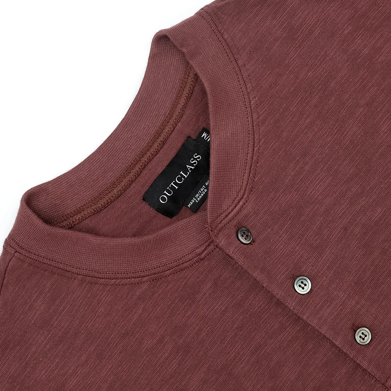 Mauve Double Slub L/S Henley