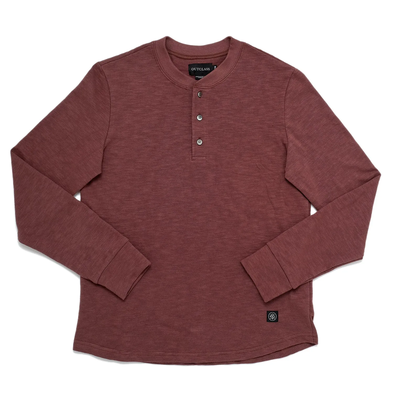 Mauve Double Slub L/S Henley