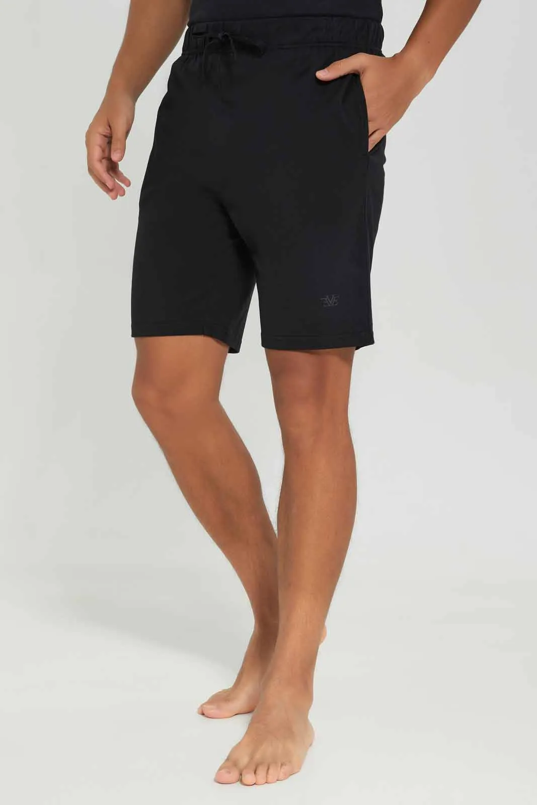 Men Black Pyjama Set (2 Piece)