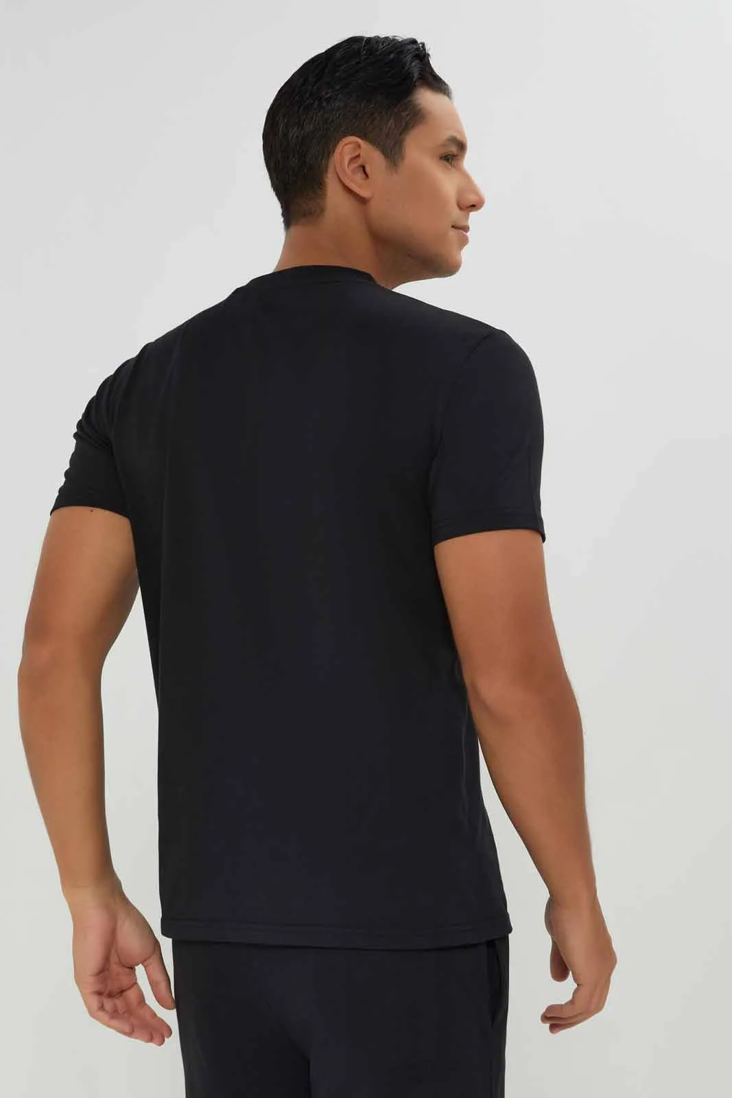 Men Black Pyjama Set (2 Piece)