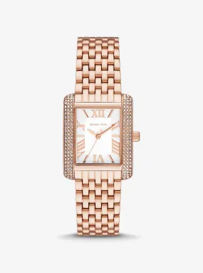 Michael Kors Rose Gold Petite Emery Pavé Watch, Pink