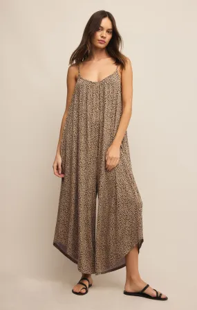 Mini Leopard Flared Jumpsuit