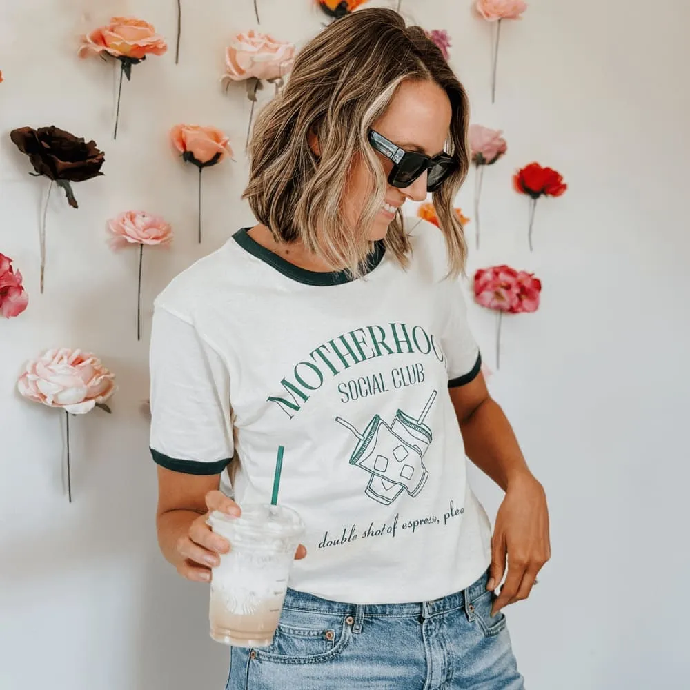 Motherhood Social Club Ringer Tee