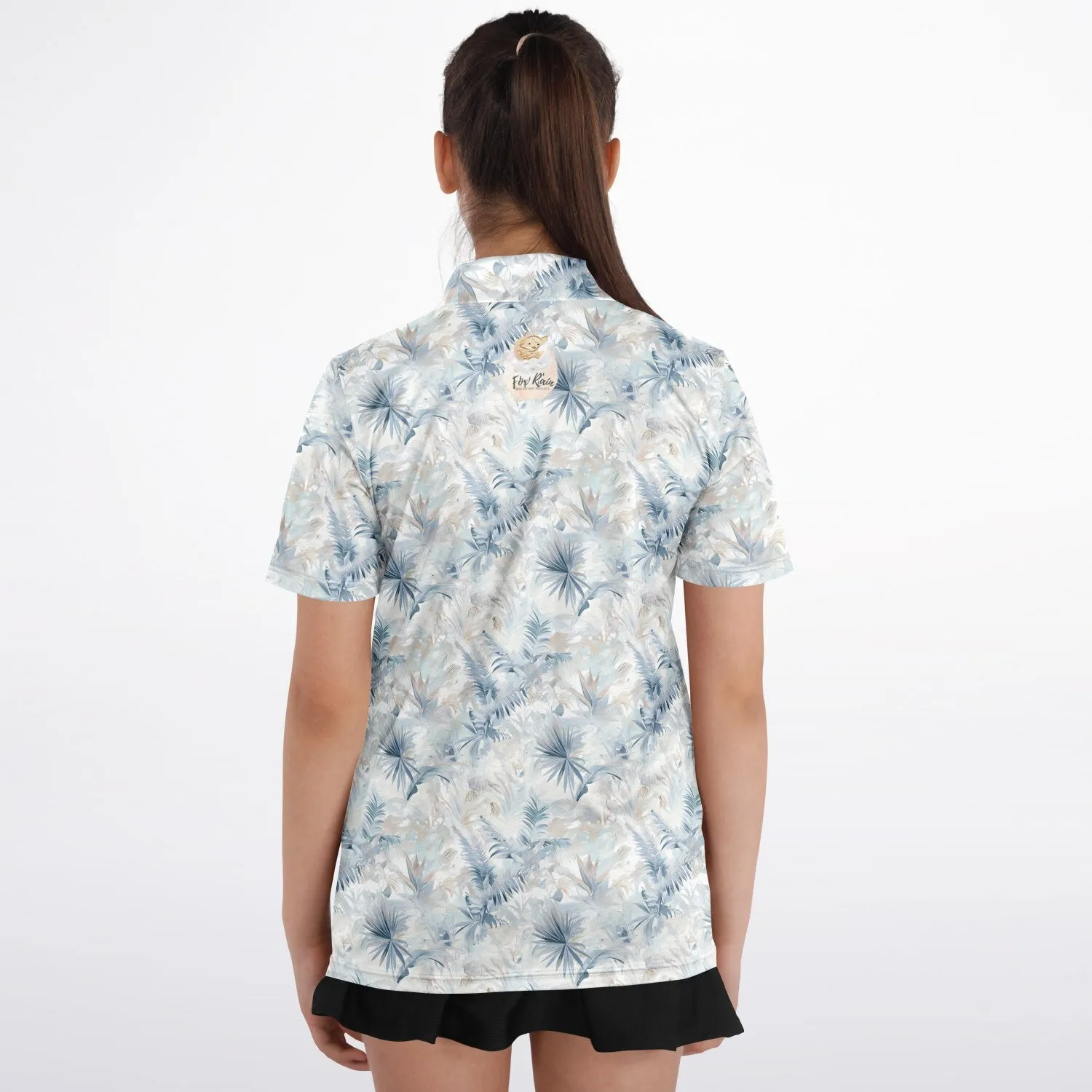 Neutral Tropic Toile- Youth Polo Shirt