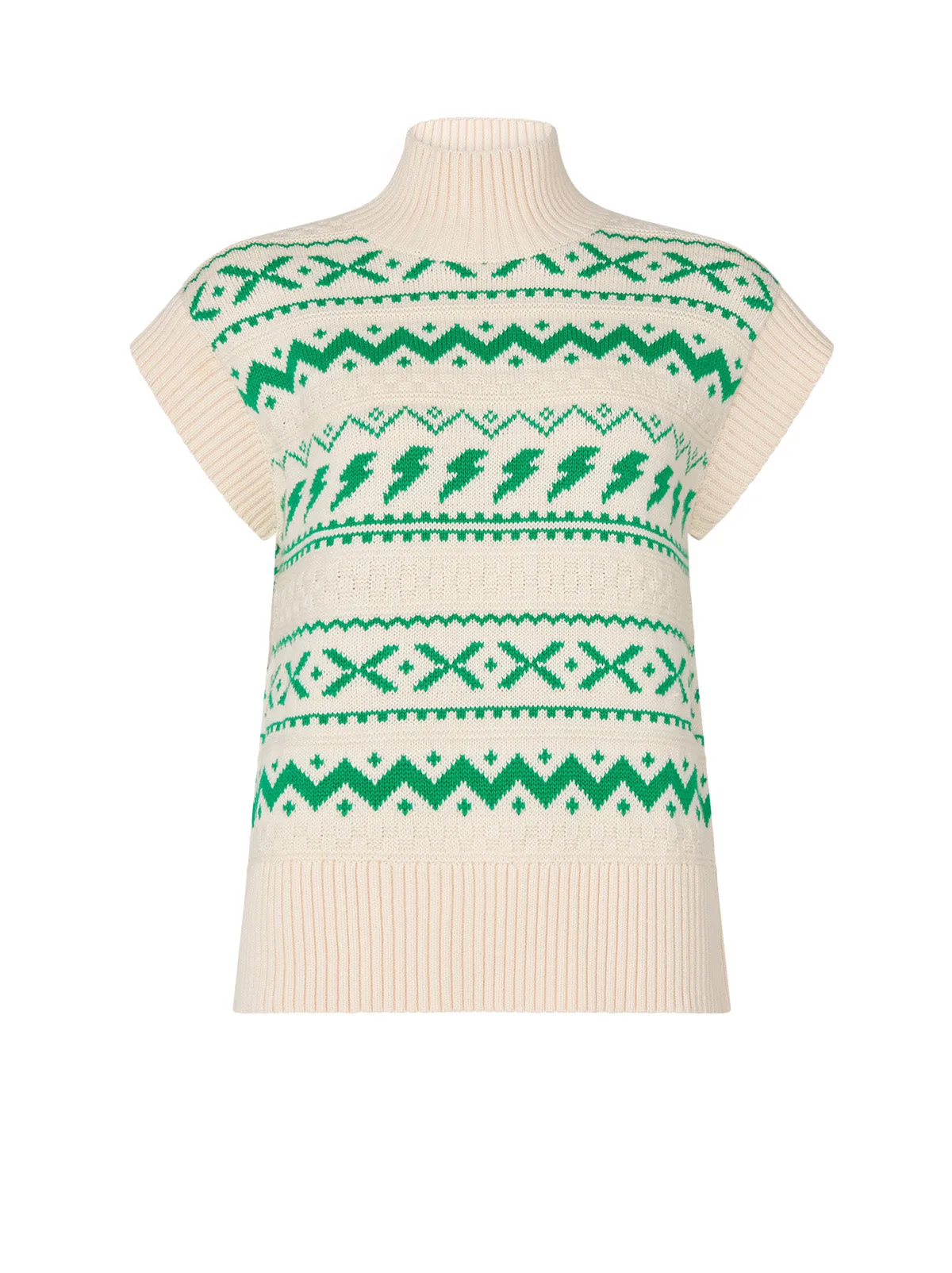 Olivia Green Lightening Knit Vest