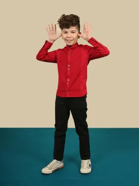 One Friday Red Corduroy Shirt