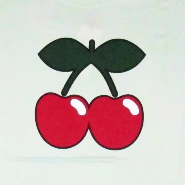 Pacha Basic Cherry Logo Light Green Women's T-shirt
