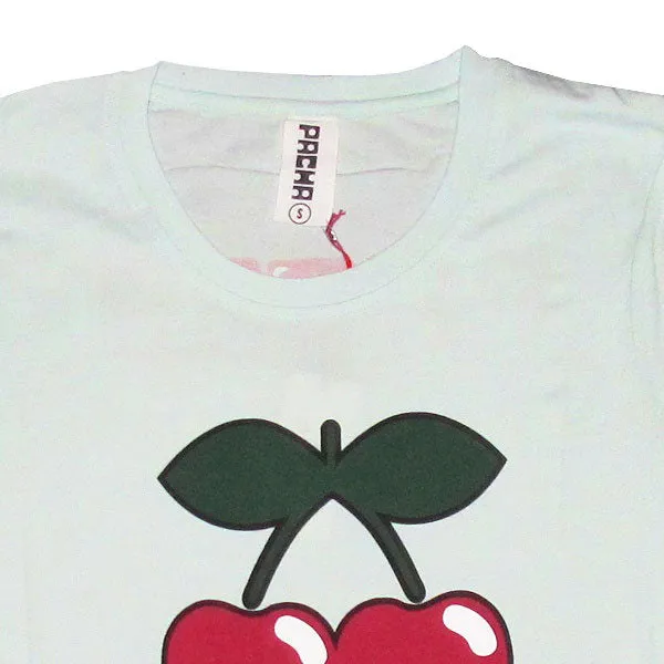 Pacha Basic Cherry Logo Light Green Women's T-shirt