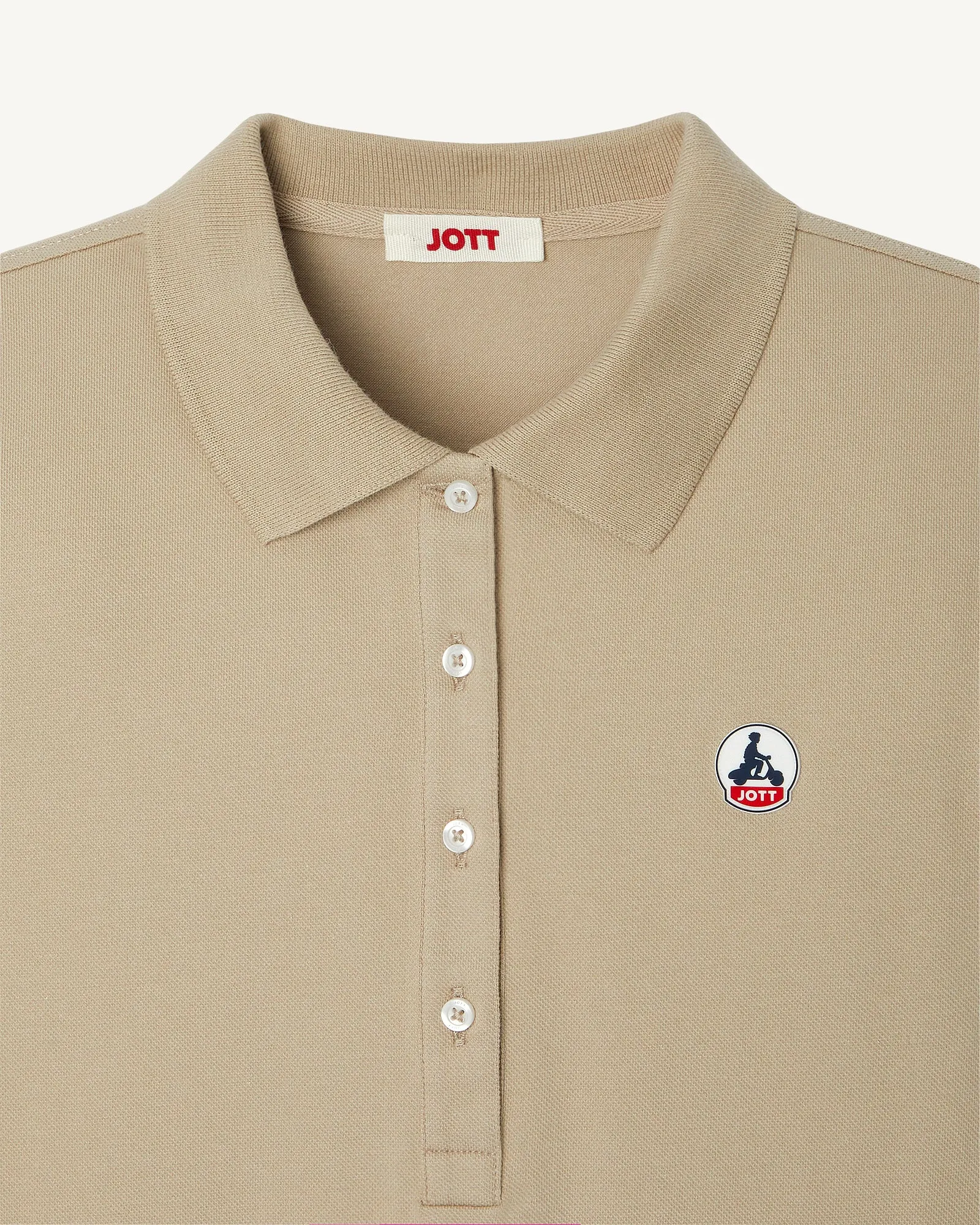 Polo femme en coton biologique Beige Franca
