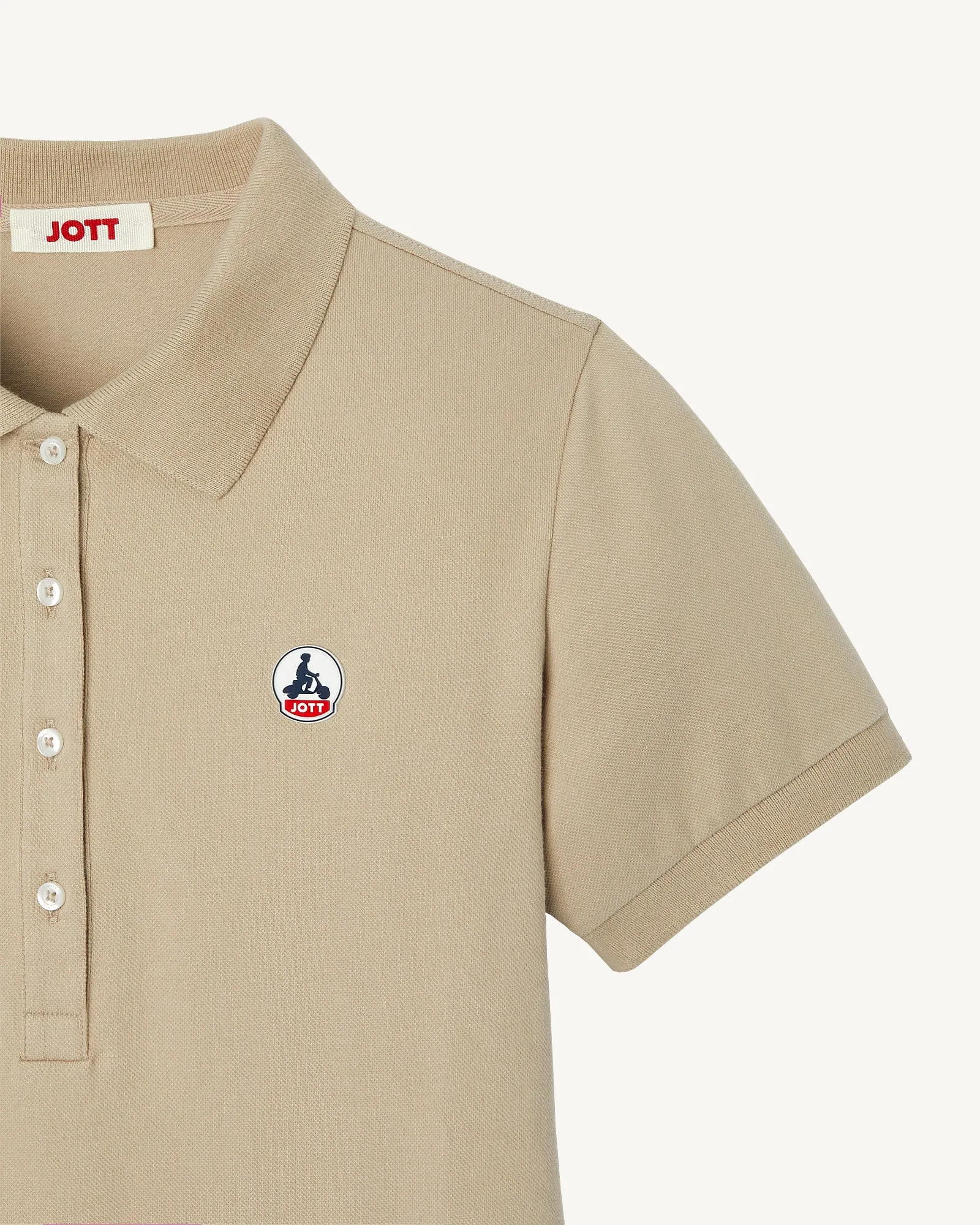 Polo femme en coton biologique Beige Franca