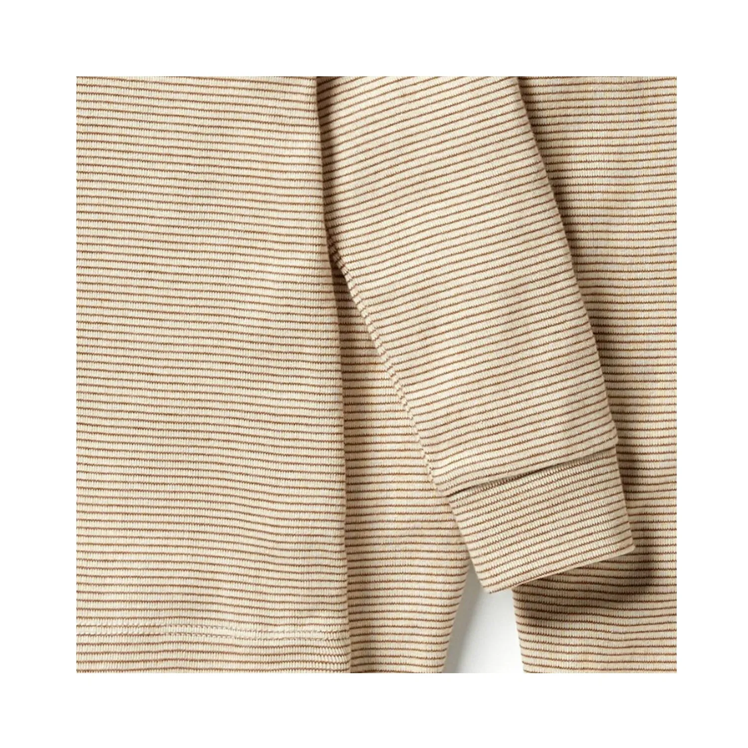 Pyjamas Henley Organic Stripe Rib - Spice