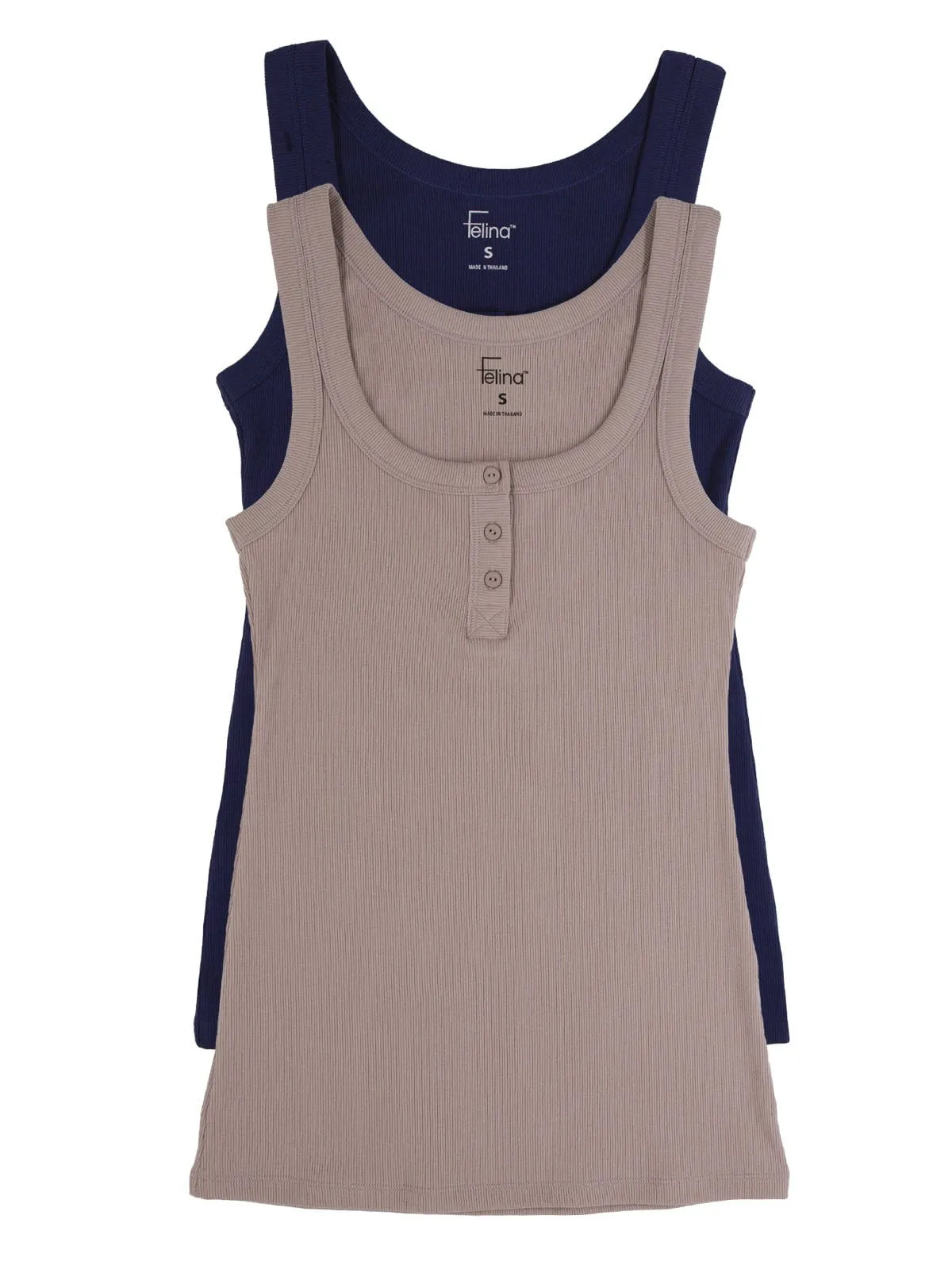 Ribbed Henley Tank 2-Pack