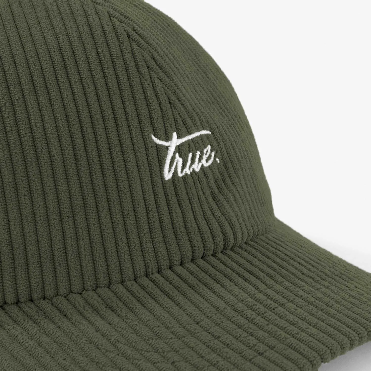Script Logo Corduroy Cap - Military Green