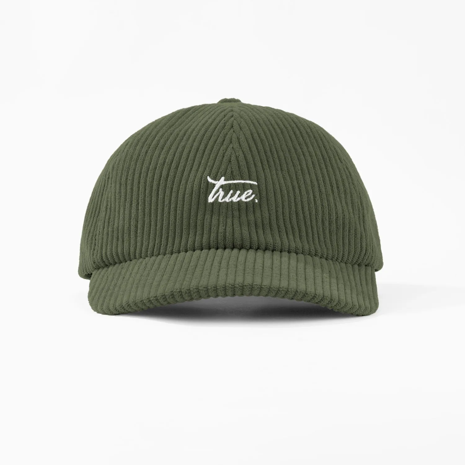 Script Logo Corduroy Cap - Military Green
