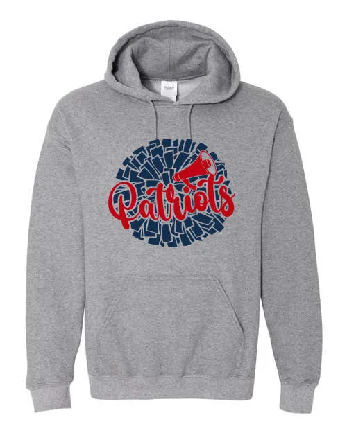 Seeger Patriot - Cheer - Cheerleader - Cheerleading - Grey - T-Shirt, Long Sleeve T-shirt, Crew Neck or Hooded Sweatshirt